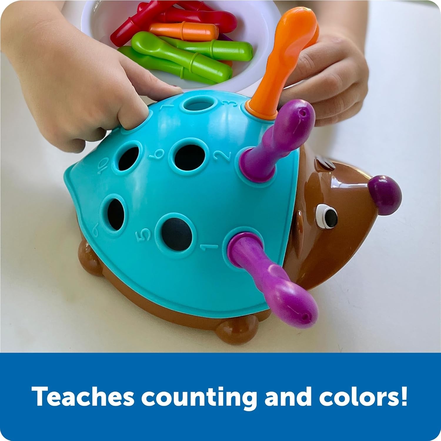 Spike the Fine Motor Hedgehog - Toddler Learning Toys, Fine Motor and Sensory Toys for Kids Ages 18+ Months, Montessori Toys