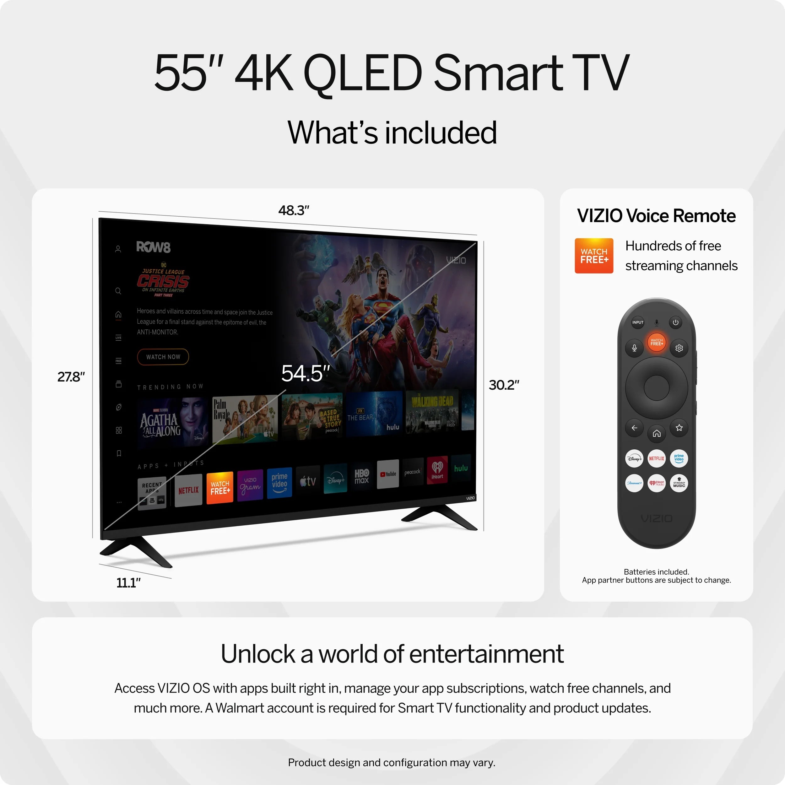 55" Class Quantum 4K QLED HDR Smart TV (VQD55R-10)